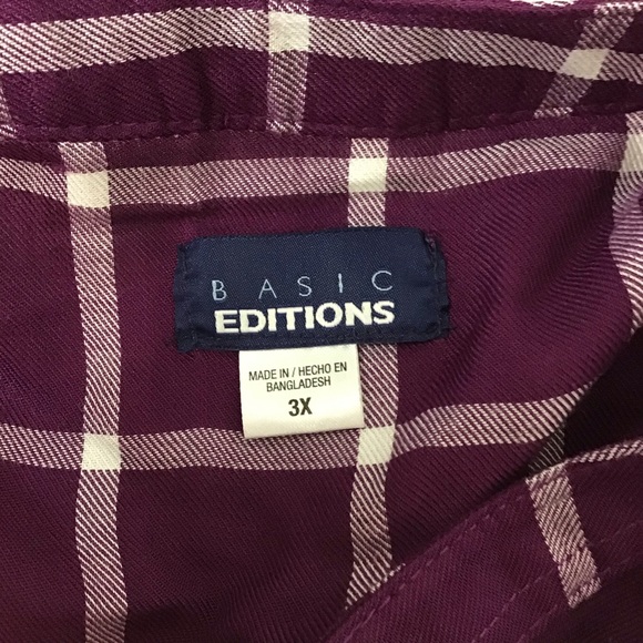 Purple button tunic top - Picture 2 of 7